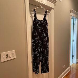 Loft Black Floral Romper